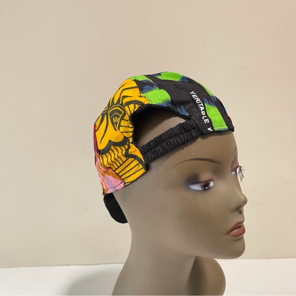 African Print Ankara Multicolor Patchwork Colorful Handmade Baseball Cap - Picture 6 of 10